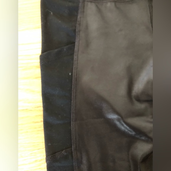 NWOT Justice Faux leather spandex and cotton leggings. - Picture 3 of 9